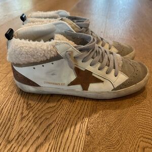 Golden Goose Fur Sneakers